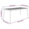 Patio Table 63"x35.4"x29.5" Solid Wood Acacia