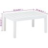 Patio Table White 30.7"x21.7"x15" Plastic