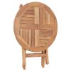 Folding Patio Table 17.7" Solid Teak Wood