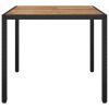 Patio Table 35.4"x35.4"x29.5" Poly Rattan and Acacia Wood Black