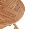 Folding Patio Table 17.7" Solid Teak Wood