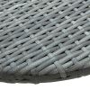 Patio Table Gray 23.6"x23.6"x15.7" Poly Rattan