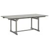 Patio Dining Table (59.1"-78.7")x39.4"x29.5" Solid Acacia Wood