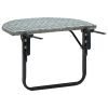 Patio Table Gray 23.6"x23.6"x15.7" Poly Rattan