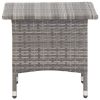 Tea Table Gray 19.7"x19.7"x18.5" Poly Rattan