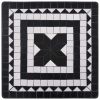 Mosaic Bistro Table Black and White 23.6" Ceramic
