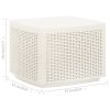 Patio Table White 20.9"x20.9"x15.7" Plastic