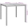 Patio Table 35.4"x35.4"x29.5" Poly Rattan and Acacia Wood Black