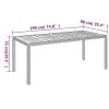 Patio Table with Wooden Top Gray 74.8"x35.4"x29.5" Poly Rattan
