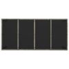Patio Table with Glass Top Gray 74.8"x35.4"x29.5" Poly Rattan