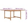 Patio Table 59.1"x59.1"x29.9" Solid Teak Wood