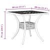Patio Table White 31.5"x31.5"x29.5" Cast Aluminum