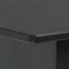 Patio Dining Table Black 59.1"x31.5"x29.1" Steel and Glass