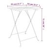 Folding Bistro Table 21.7"x21.3"x28" Solid Wood Acacia and Steel