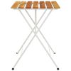 Folding Bistro Table 21.7"x21.3"x28" Solid Wood Acacia and Steel
