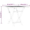 Folding Patio Table 33.5"x33.5"x29.9" Solid Teak Wood