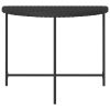 Patio Table Black 39.4"x19.7"x29.5" Poly Rattan