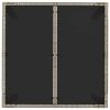 Patio Table with Glass Top Gray 35.4"x35.4"x29.5" Poly Rattan