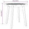 Patio Table Ø33.5"x29.5" Solid Wood Acacia