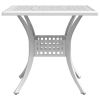 Patio Table White 31.5"x31.5"x29.5" Cast Aluminum