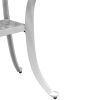 Patio Table White Ø18.9"x20.9" Cast Aluminum