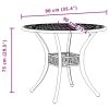 Patio Table White Ø35.4"x29.5" Cast Aluminum