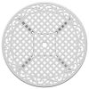 Patio Table White Ø35.4"x29.5" Cast Aluminum