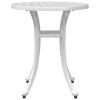 Patio Table White Ø18.9"x20.9" Cast Aluminum