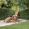 Patio Adirondack Table Brown 15"x15"x18.1" HDPE