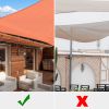13'x10' Rectangle Sun Shade Sail/Bright Orange