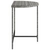 Patio Table Gray 31.5"x19.7"x29.5" Poly Rattan