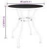 Patio Table Ø31.5"x28.3" Expanded Metal Mesh Anthracite