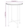 Dining Table Black Ø21.7" Tempered Glass and Steel