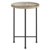 Dining Table Ø21.7" Tempered Glass and Steel