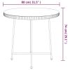 Dining Table Black Ø31.5" Tempered Glass and Steel