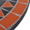 Bistro Table Terracotta and White 23.6" Mosaic