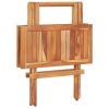 Folding Bistro Table 23.6"x23.6"x25.6" Solid Teak Wood