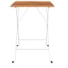 Folding Bistro Table 21.7"x21.3"x28" Solid Wood Acacia and Steel