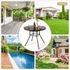 34 Inch Patio Dining Table with 1.5 inch Umbrella Hole for Garden34 Inch Patio Dining Table with 1.5 inch Umbrella Hole for Garden