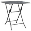 Patio Table 23.6"x23.6"x28.3" Expanded Metal Mesh Anthracite
