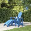 Patio Adirondack Table Aqua Blue 15"x15"x18.1" HDPE