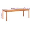 Patio Table 84.6"x35.4"x29.1" Solid Acacia Wood