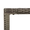 Patio Table with Glass Top Gray 74.8"x35.4"x29.5" Poly Rattan