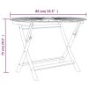 Folding Patio Table Ø 33.5"x29.5" Solid Wood Teak