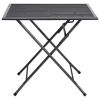 Folding Mesh Table 31.5"x31.5"x28.3" Steel Anthracite