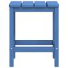 Patio Adirondack Table Aqua Blue 15"x15"x18.1" HDPE
