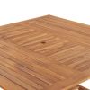 Patio Table 59.1"x59.1"x29.9" Solid Teak Wood