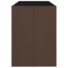 Bar Table with Glass Top Brown 72.8"x31.5"x43.3" Poly Rattan
