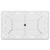 Patio Table White 59.1"x35.4"x28.3" Cast Aluminum