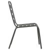 5 Piece Patio Dining Set Steel Dark Gray